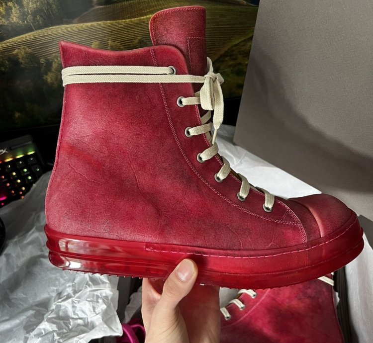 Rick Owens Ramones Hi Top Pinck