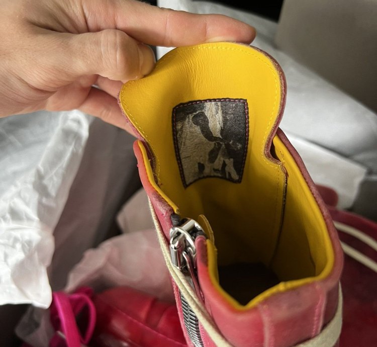 Rick Owens Ramones Hi Top Pinck