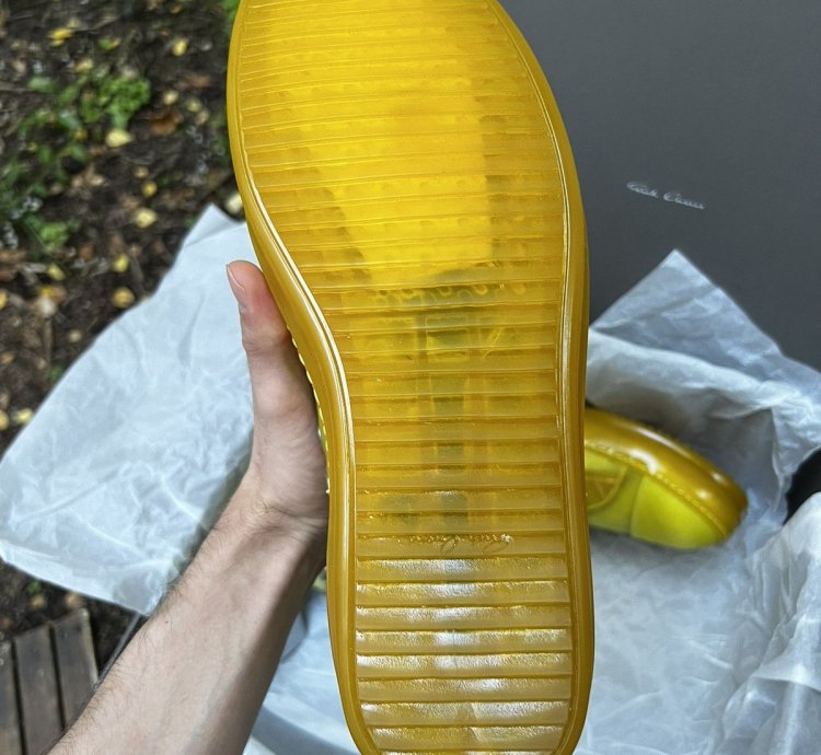 Rick Owens Ramones Hi Top Yellow RU01C4890