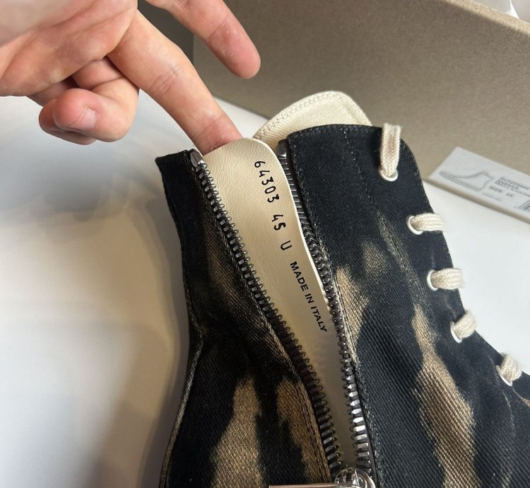 Rick Owens Ramones High Drkshdw Black Terra Tie Dye