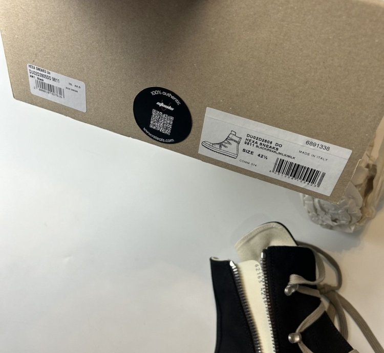 Rick Owens Ramones High Hexagram Black