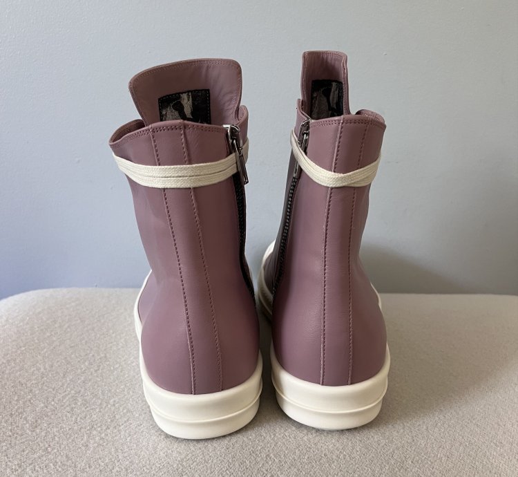 Rick Owens Ramones High in Dusty Pink Leather