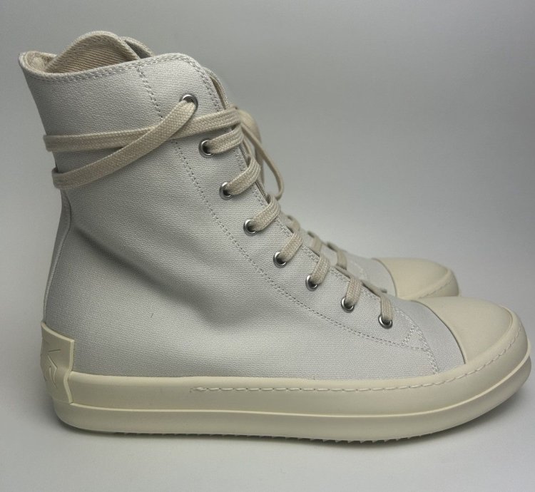 Rick Owens Ramones High License Plate Dirty White