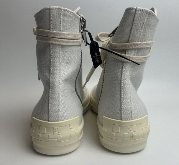 Rick Owens Ramones High License Plate Dirty White