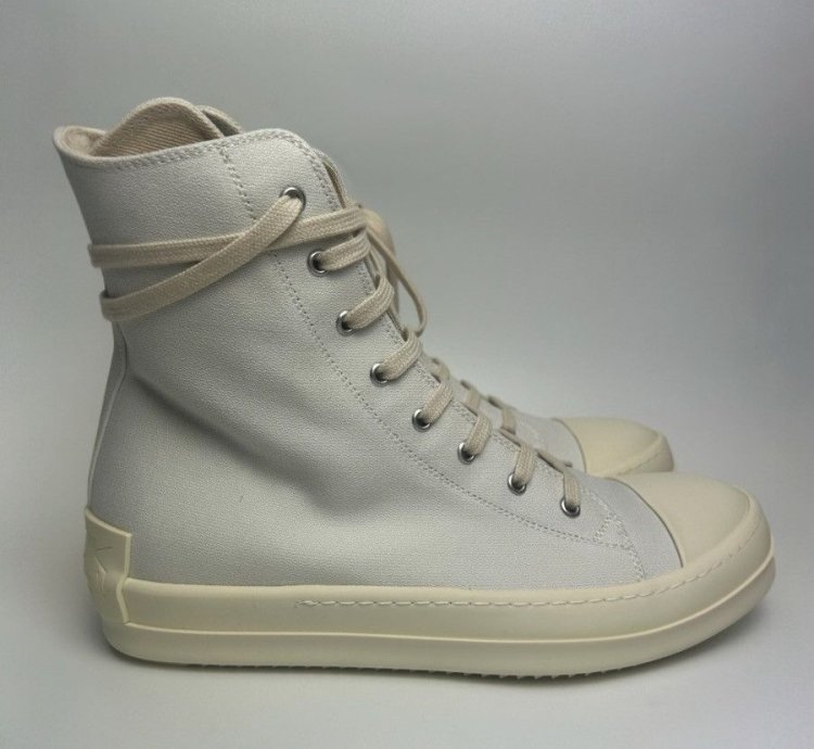 Rick Owens Ramones High License Plate Dirty White