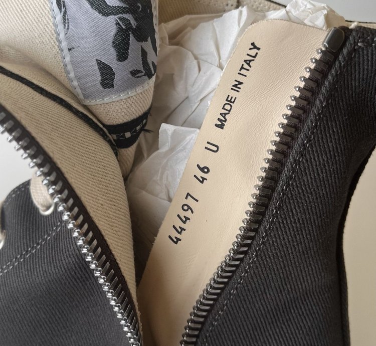 Rick Owens Ramones High Top 22 oz Denim