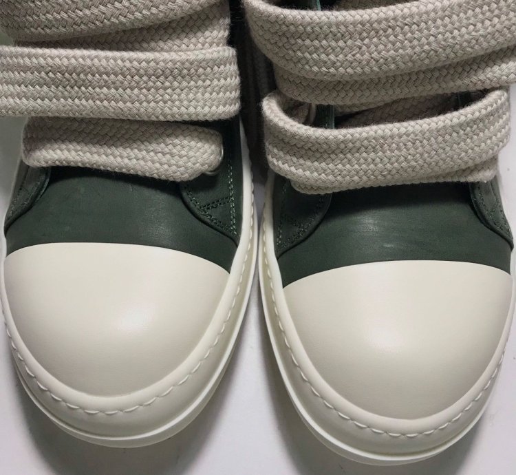 RICK OWENS RAMONES JUMBO LACE HIGH SNEAKER EDFU GREEN