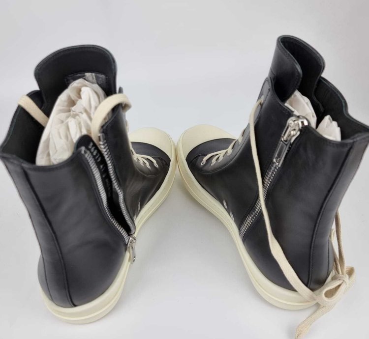Rick Owens Ramones Leather High Top Sneakers New FW23