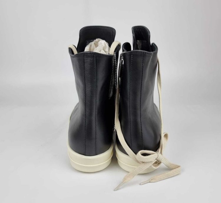 Rick Owens Ramones Leather High Top Sneakers New FW23