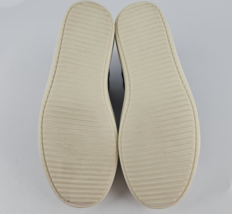 Rick Owens Ramones Leather Moss Milk Sneakers New 42 5