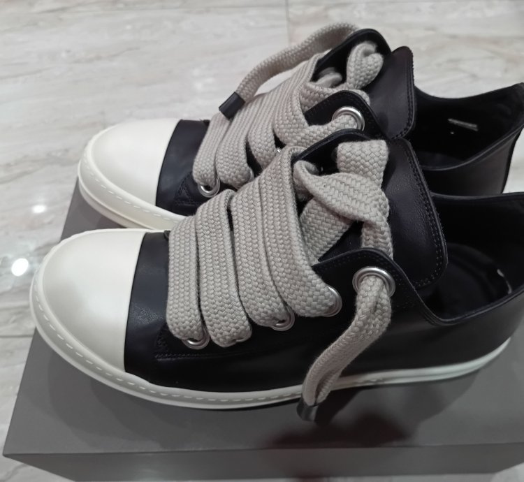 Rick Owens Ramones low black porteville