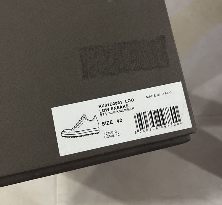 Rick Owens Ramones Low Sneaks Mainline
