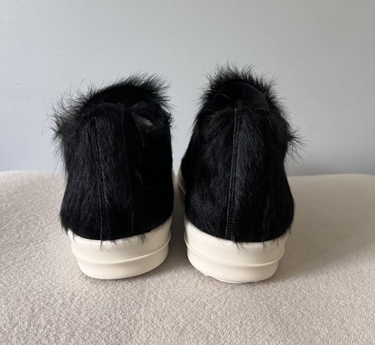 Rick Owens Ramones Lows in Black Fur