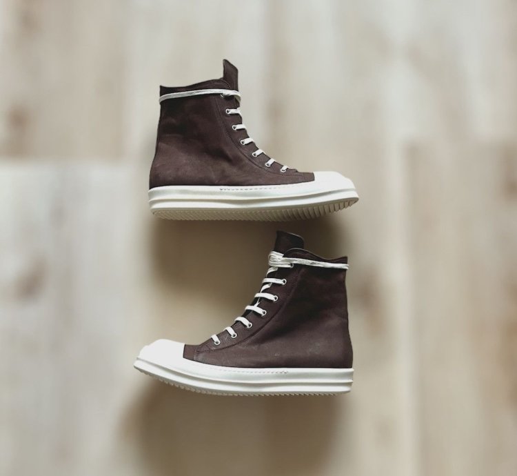 Rick Owens Ramones Mainline Waxed Nubuck Brown US14 EU47