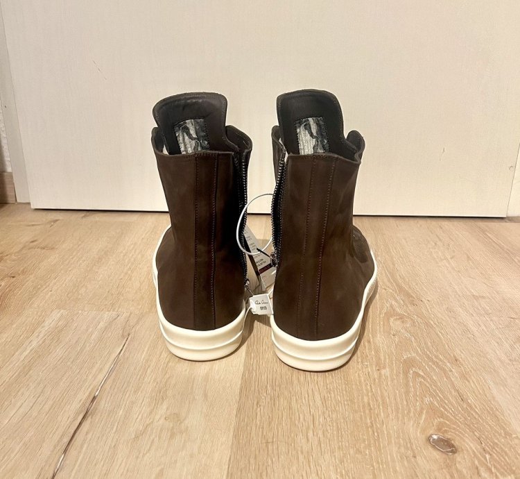 Rick Owens Ramones Mainline Waxed Nubuck Brown US14 EU47