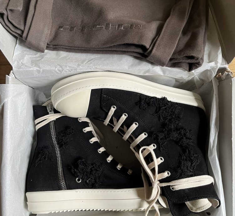 Rick Owens Ramones slash destroyed sneakers