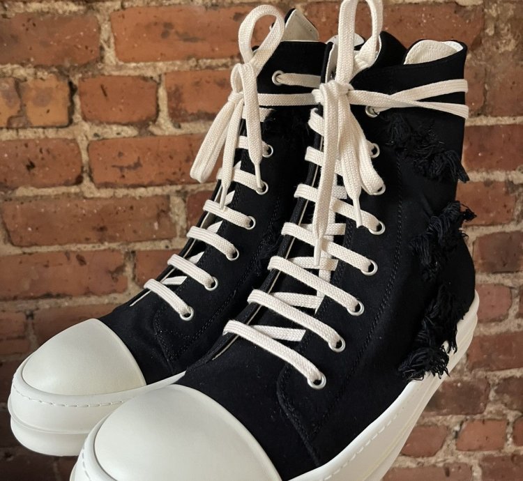 Rick Owens Ramones slash destroyed sneakers