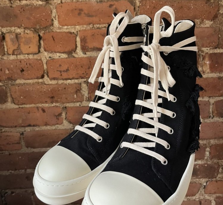 Rick Owens Ramones slash destroyed sneakers