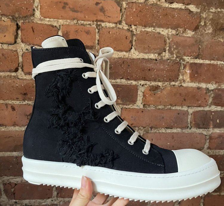 Rick Owens Ramones slash destroyed sneakers
