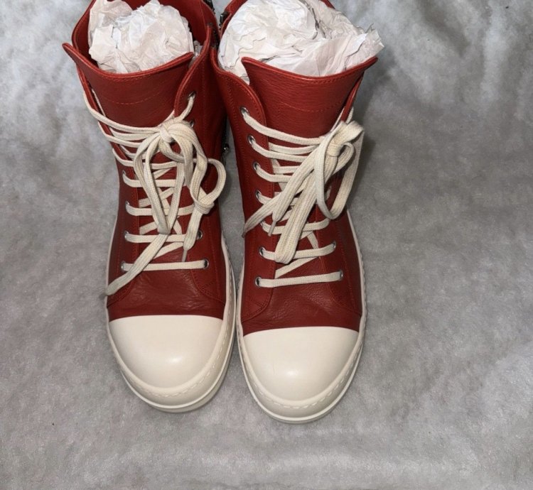 Rick Owens Red Sneakers SS24