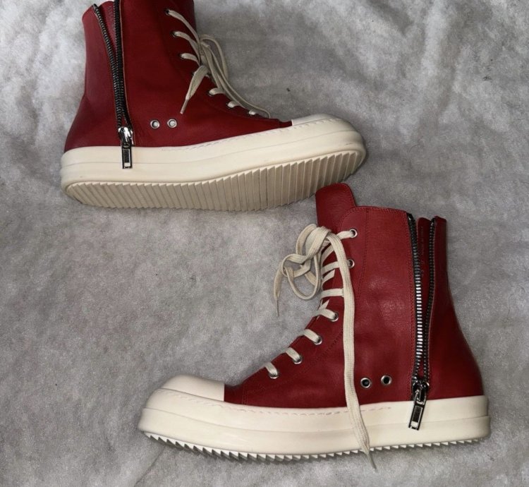 Rick Owens Red Sneakers SS24