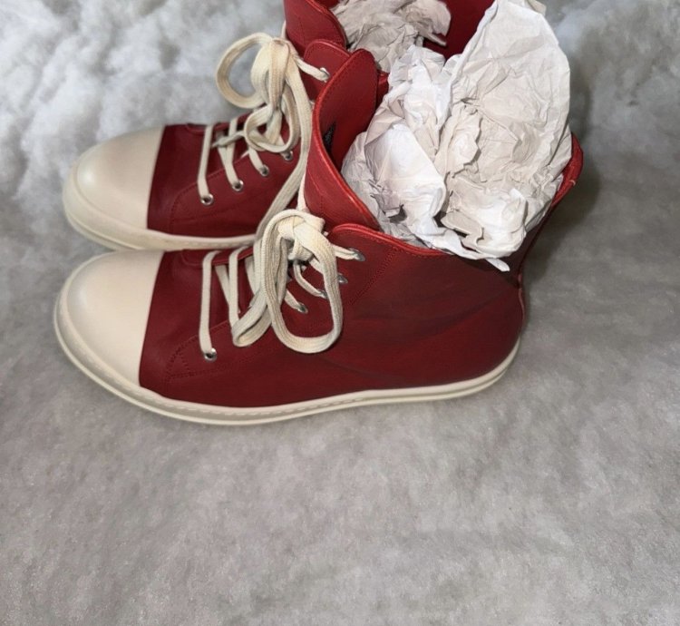 Rick Owens Red Sneakers SS24