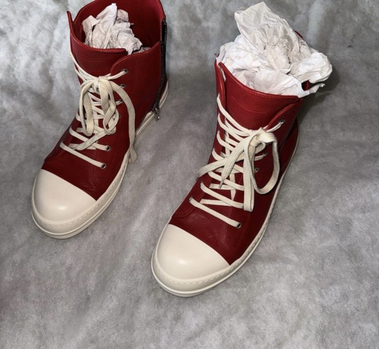 Rick Owens Red Sneakers SS24