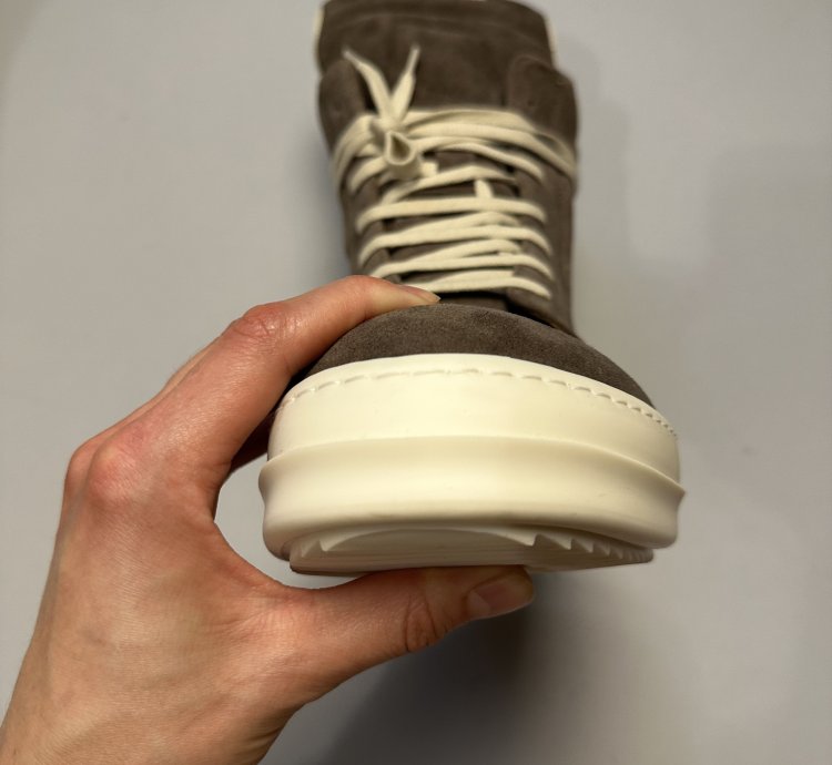 Rick Owens Scarpe Pelle Geobasket Brown Sneakers