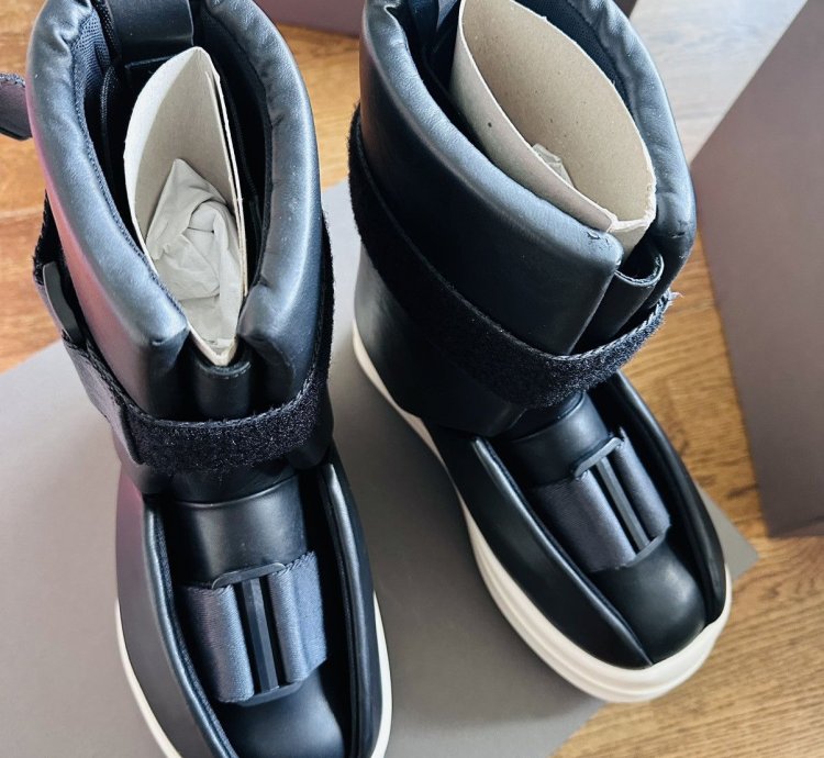Rick Owens splint boots runway