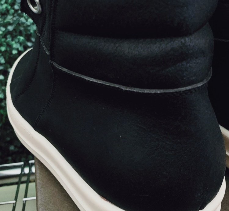 RICK OWENS SS15 ISLAND DUNK BLACK LEATHER SNEAKERS EU46(NEW)