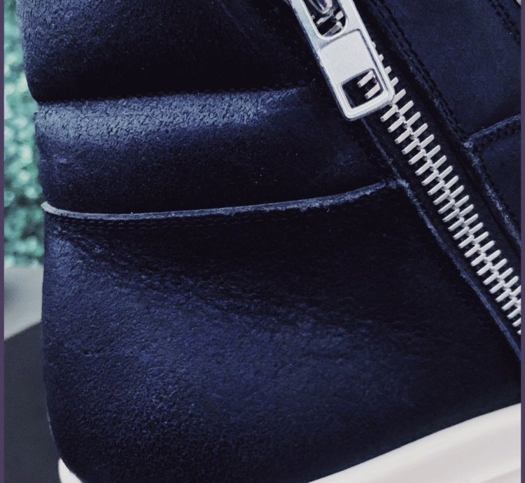 RICK OWENS SS15 ISLAND DUNK BLACK LEATHER SNEAKERS EU46(NEW)