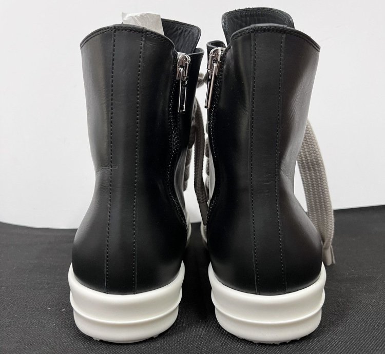 Rick Owens SS23 EDFU Leather Jumbo Laces Sneakers New 42