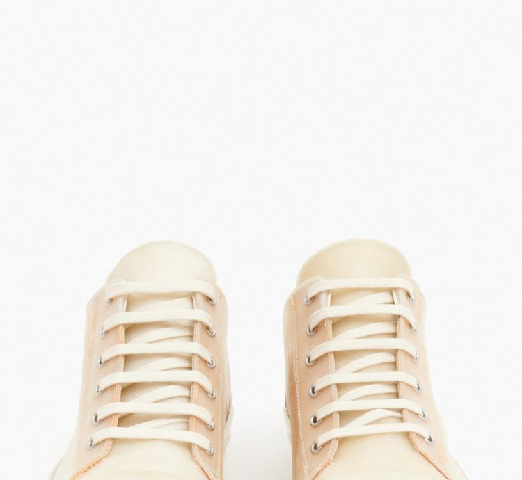 RICK OWENS SS23 EDFU LOW SNEAKS IN TRANSPARENT COW LEATHER