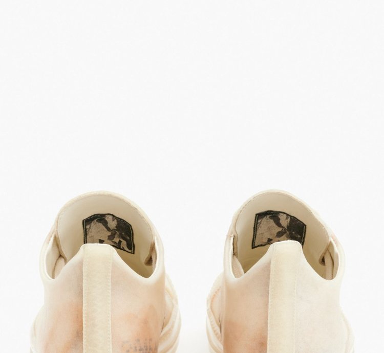 RICK OWENS SS23 EDFU LOW SNEAKS IN TRANSPARENT COW LEATHER