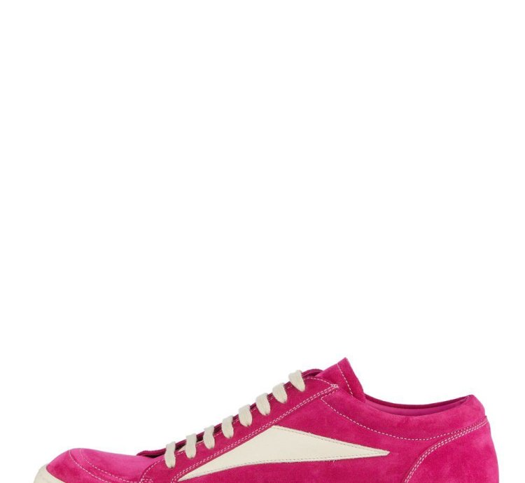 Rick Owens SS23 Edfu Vintage Hot Pink Suede Sneakers