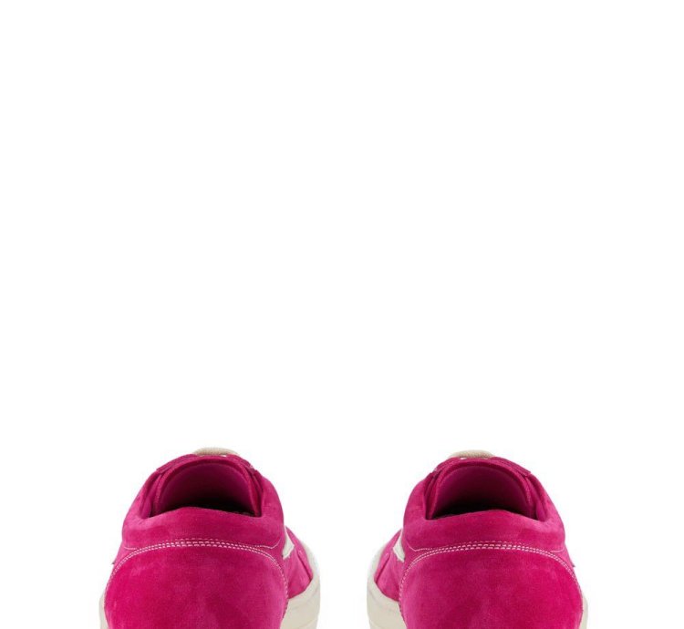 Rick Owens SS23 Edfu Vintage Hot Pink Suede Sneakers