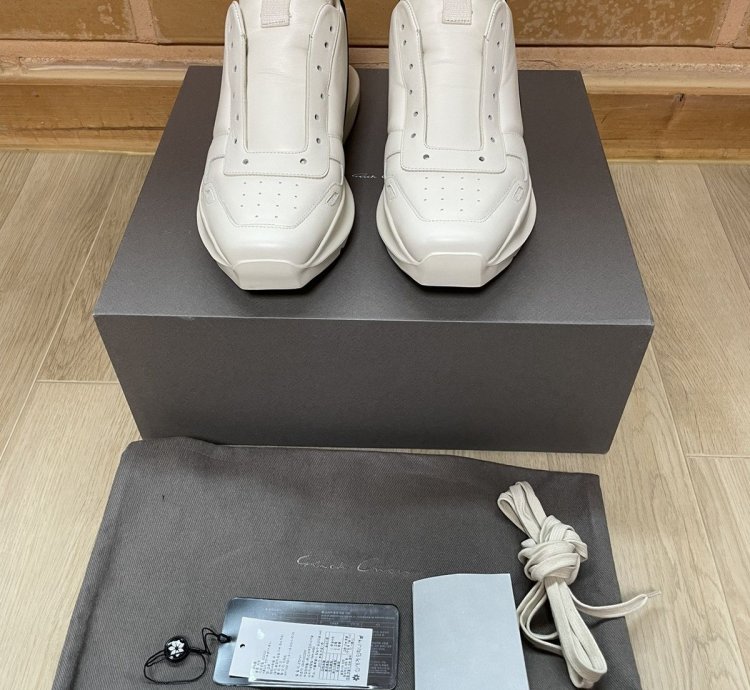 Rick Owens SS23 Geo Geth Runner Milk Black 42