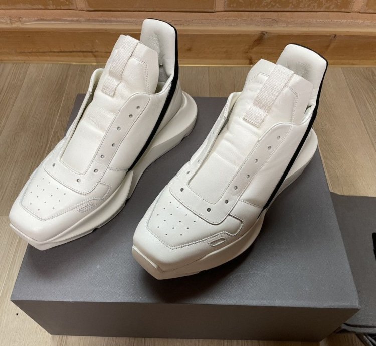 Rick Owens SS23 Geo Geth Runner Milk Black 42
