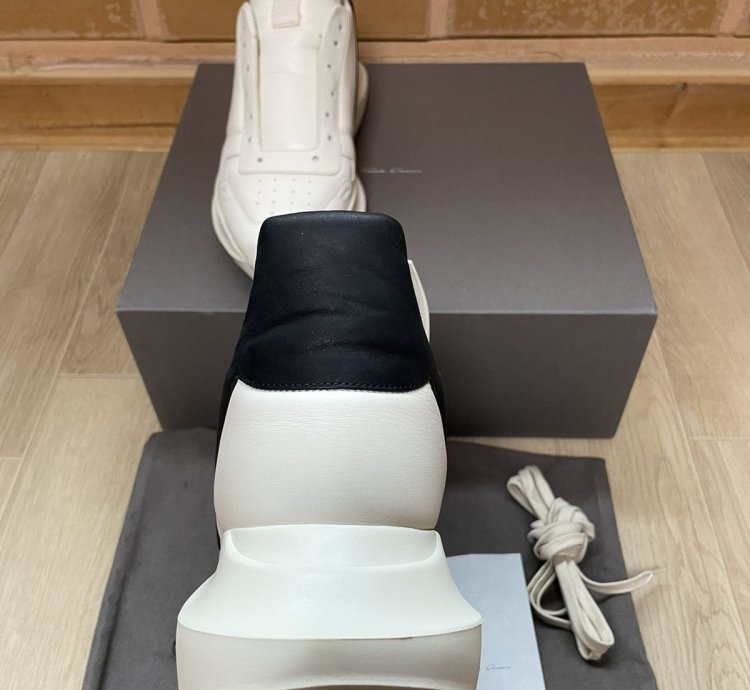 Rick Owens SS23 Geo Geth Runner Milk Black 42