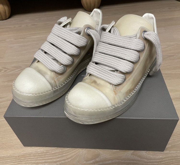 Rick Owens SS23 Jumbo Laced Ramones Low Transparent
