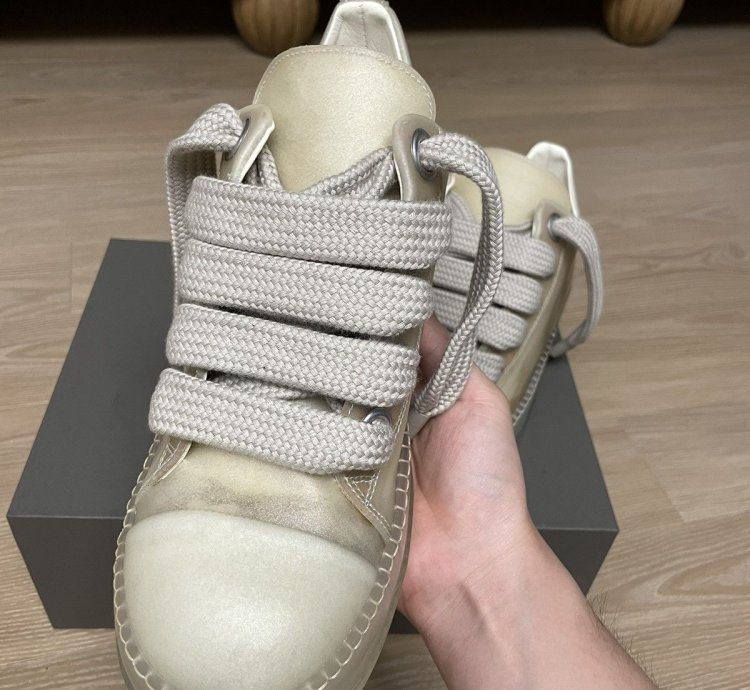 Rick Owens SS23 Jumbo Laced Ramones Low Transparent