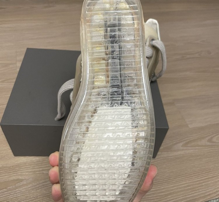 Rick Owens SS23 Jumbo Laced Ramones Low Transparent