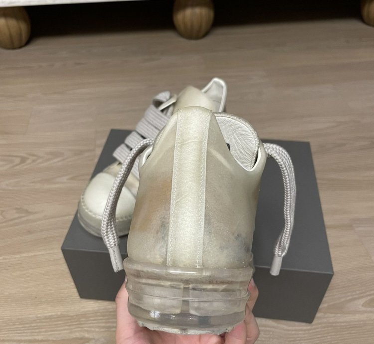 Rick Owens SS23 Jumbo Laced Ramones Low Transparent
