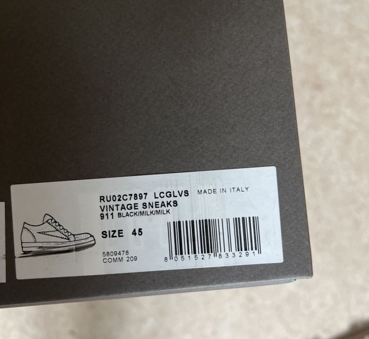 Rick Owens SS23 Strobe Vans SZ45