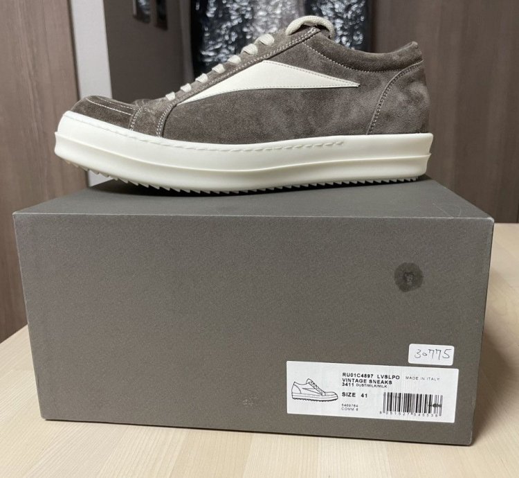 Rick owens SS23 Vintage sneaks suede Dust 41