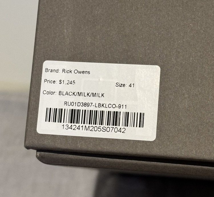 Rick Owens SS24 Lido Vans Vintage Sneaks (Black Milk)