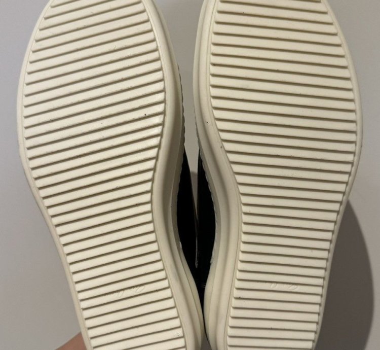 Rick Owens SS24 Lido Vans Vintage Sneaks (Black Milk)