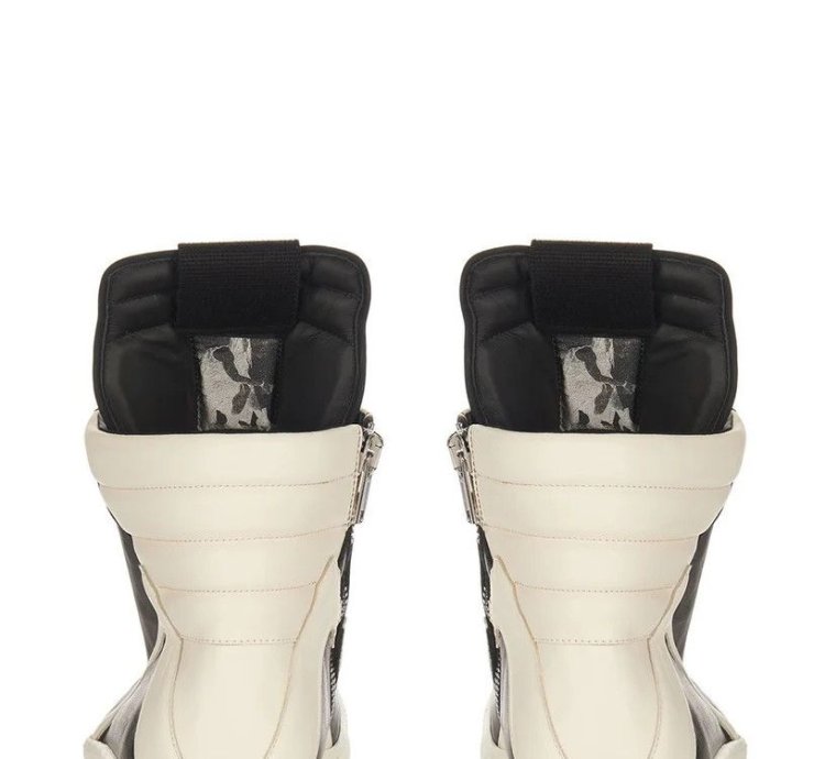 RICK OWENS SS25 HOLLYWOOD GEOBASKET IN BLACK MILK