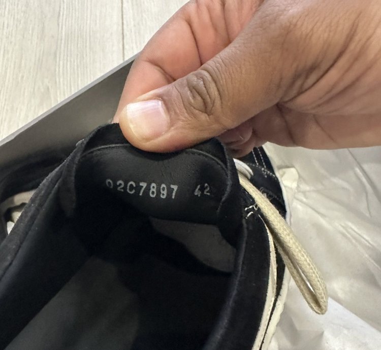 RICK OWENS STROBE SNEAKER VINTAGE BLACK SUEDE