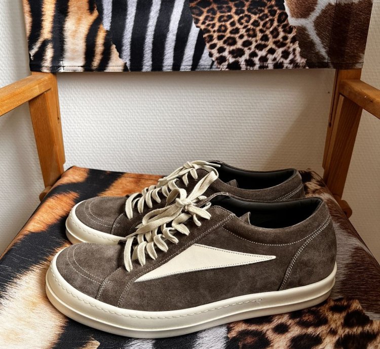 RICK OWENS STROBE SNEAKER VINTAGE DUST BROWN